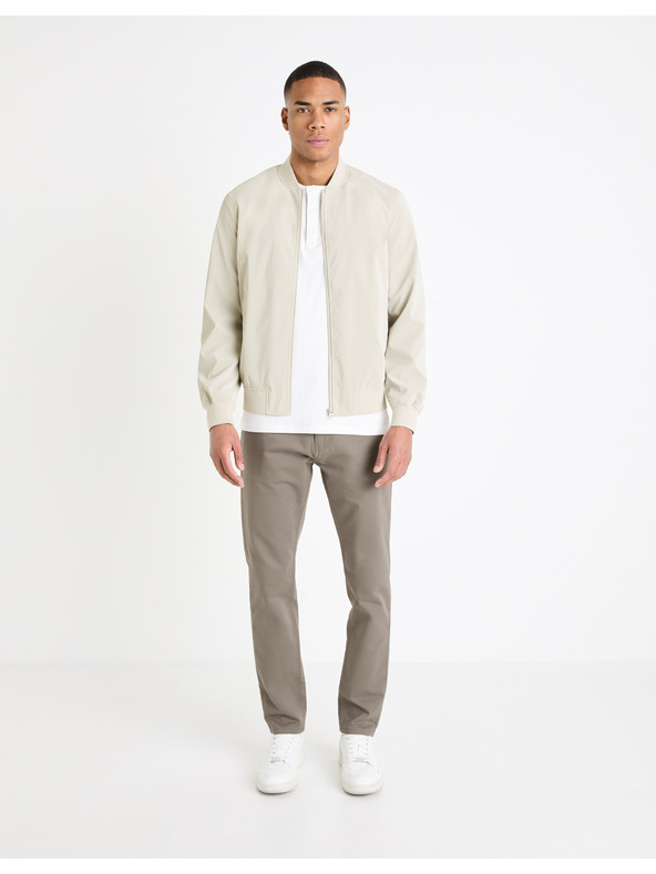 Celio Béžové pánske nohavice Celio Gofive