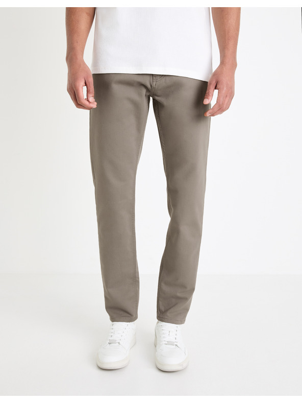 Celio Béžové pánske nohavice Celio Gofive