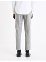 Celio Svetlošedé pánske kárované chino nohavice Celio Gocarreau