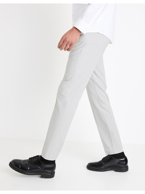 Celio Svetlošedé pánske chino nohavice Celio Gosi