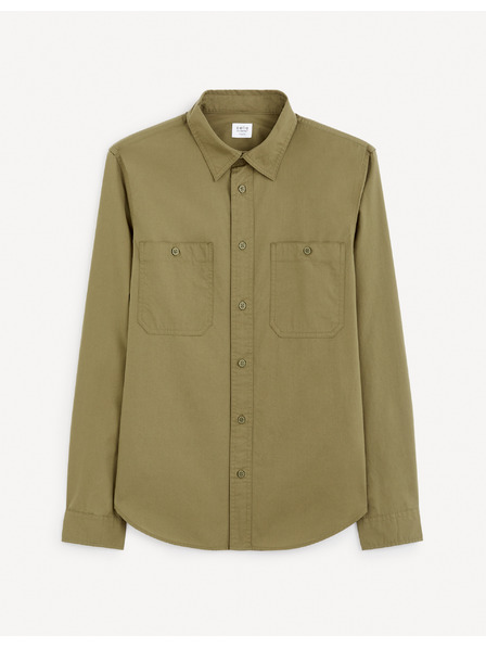 Celio Khaki pánske tričko Celio Gagusti2