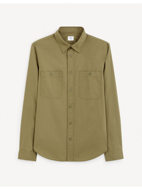 Celio Khaki pánske tričko Celio Gagusti2