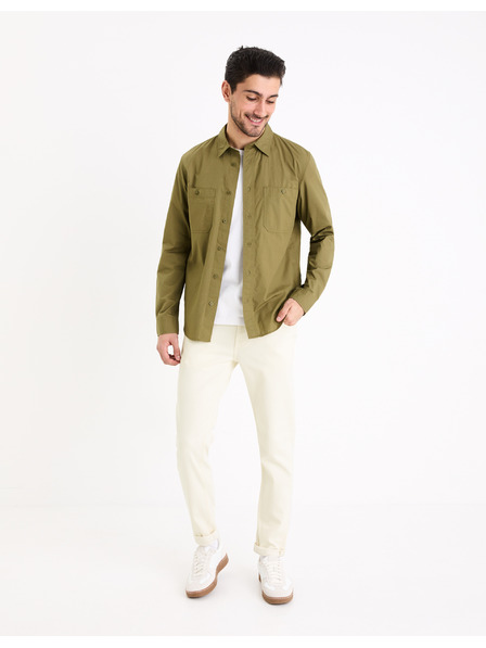 Celio Khaki pánske tričko Celio Gagusti2