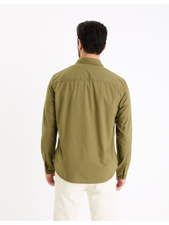 Celio Khaki pánske tričko Celio Gagusti2