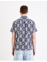 Celio Bielo-modrá vzorovaná pánska košeľa s krátkym rukávom Celio Gakat