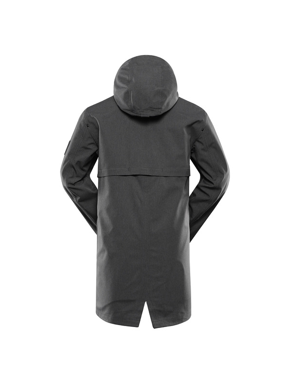 ALPINE PRO Šedý pánsky kabát s membránou PTX ALPINE PRO Perfet