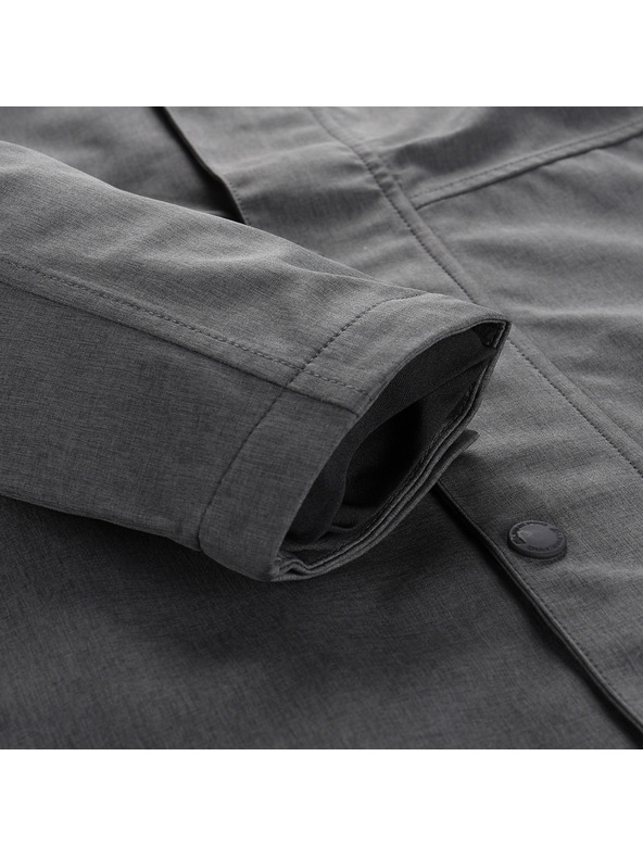 ALPINE PRO Šedý pánsky kabát s membránou PTX ALPINE PRO Perfet