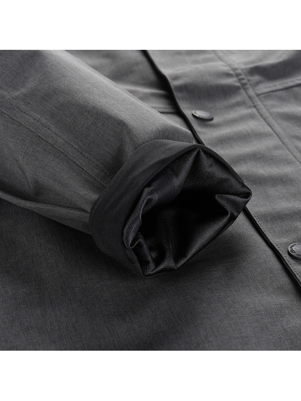 ALPINE PRO Šedý pánsky kabát s membránou PTX ALPINE PRO Perfet