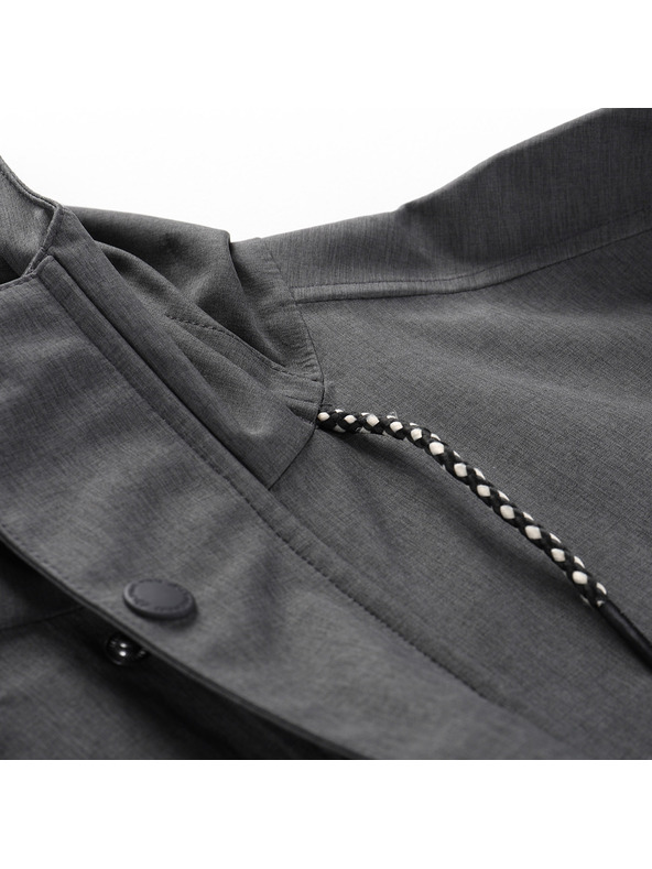 ALPINE PRO Šedý pánsky kabát s membránou PTX ALPINE PRO Perfet