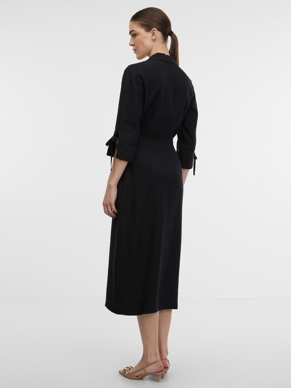 Orsay Čierne dámske zavinovacie šaty ORSAY