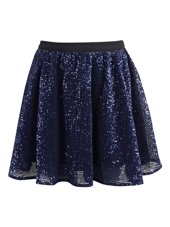 Orsay Tmavomodrá dievčenská flitrovaná sukňa ORSAY