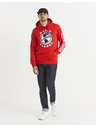 Celio Červená pánska mikina s potlačou Celio Lvemansw