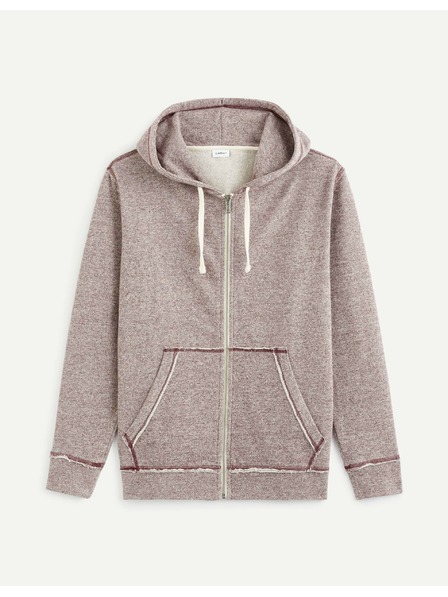 Celio Vínová pánska žíhaná mikina Celio