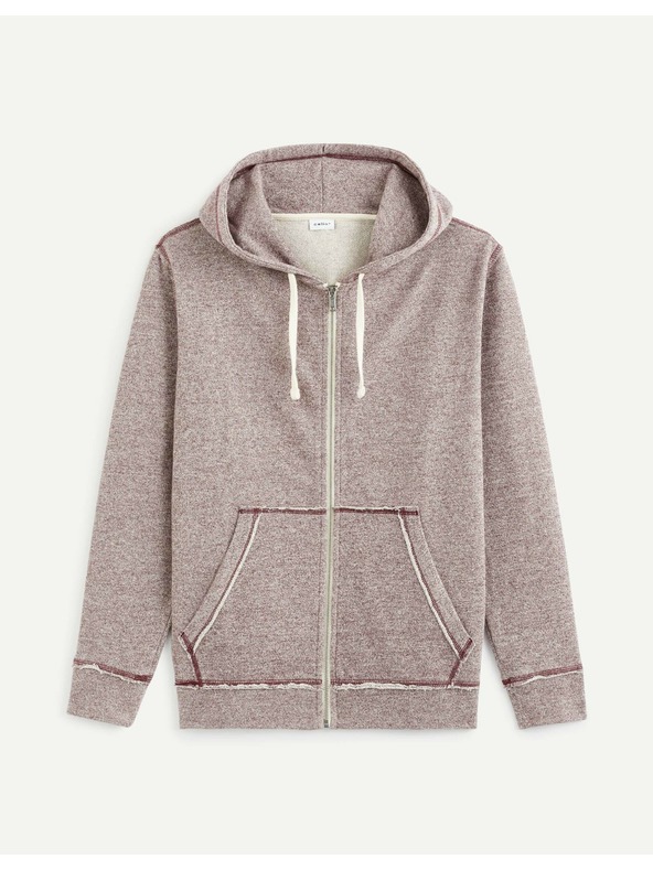 Celio Vínová pánska žíhaná mikina Celio