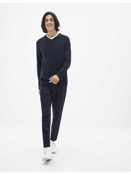 Celio Tmavomodrý základný sveter Celio Sebase