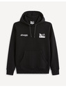 Celio Čierna pánska mikina s kapucňou Celio Lvegodsw