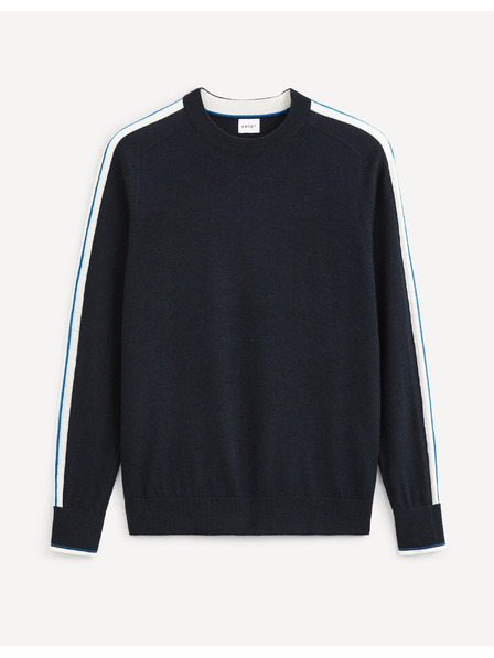 Celio Tmavomodrý sveter s vlnou Celio Veritas