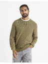 Celio Khaki základný sveter Celio Vecold