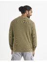 Celio Khaki základný sveter Celio Vecold