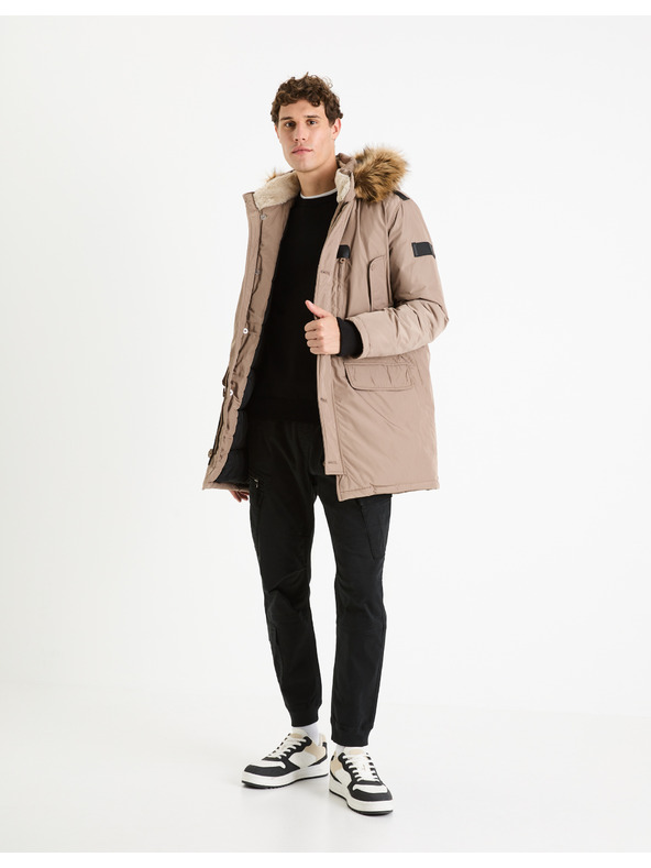 Celio Čierny pánsky vlnený sveter Celio