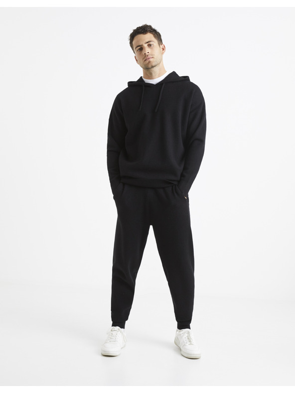 Celio Čierna pánska mikina Celio Vesweety