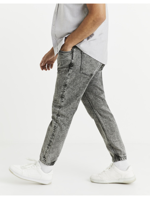 Celio Šedé pánske džínsové nohavice Celio Vojog3