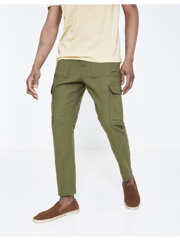 Celio Khaki pánske nohavice Celio Loking