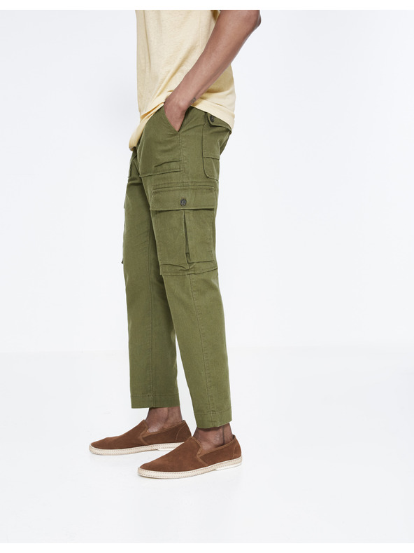 Celio Khaki pánske nohavice Celio Loking