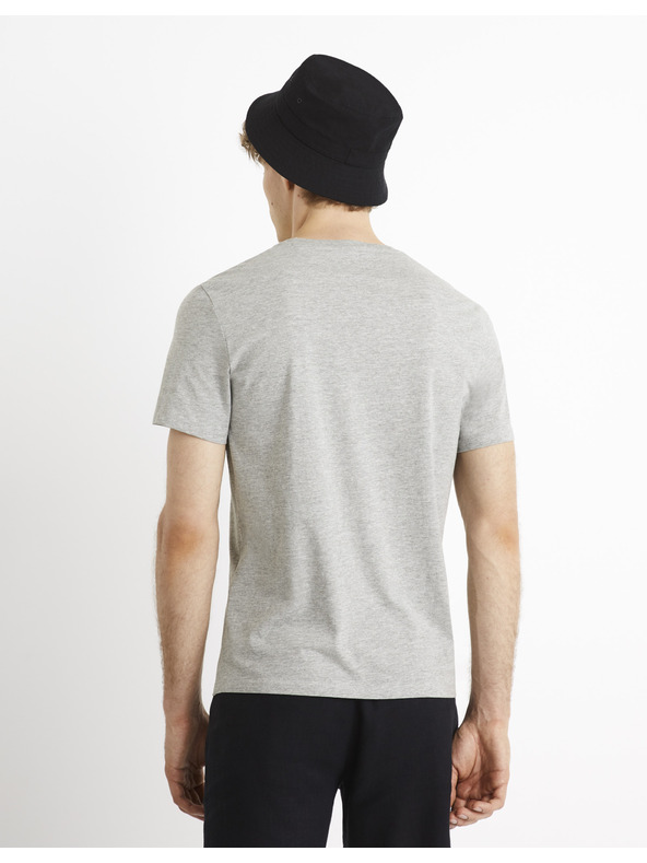 Celio Celio Cevinty Monte Carlo šedé bavlnené tričko