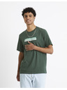 Celio Tmavozelené pánske tričko Celio Cefasto