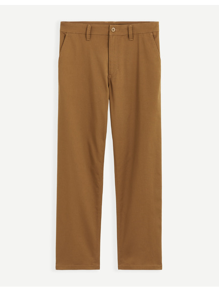 Celio Hnedé chino nohavice Celio Coloose1