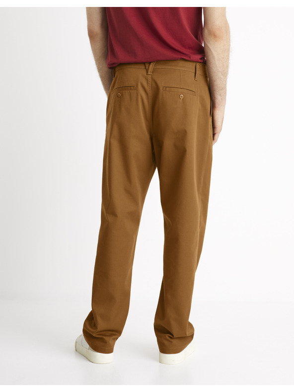 Celio Hnedé chino nohavice Celio Coloose1