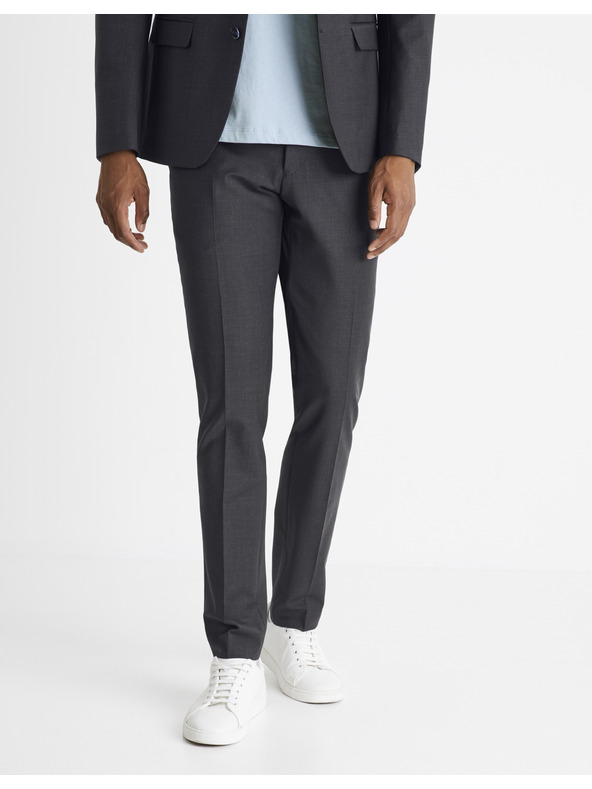 Celio Tmavosivé pánske spoločenské nohavice Celio Colexus