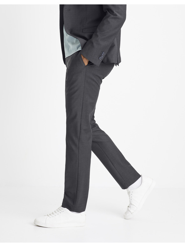 Celio Tmavosivé pánske spoločenské nohavice Celio Colexus