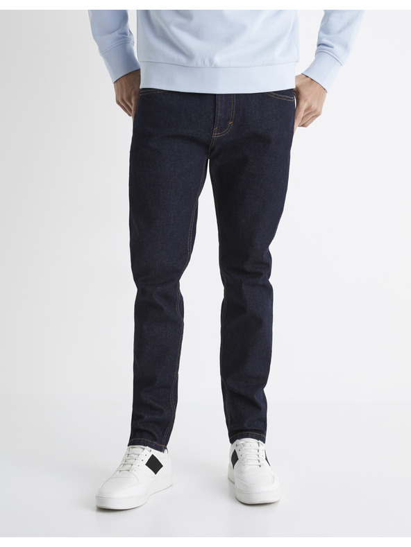 Celio Tmavomodré pánske slim fit džínsy Celio Bonew25t