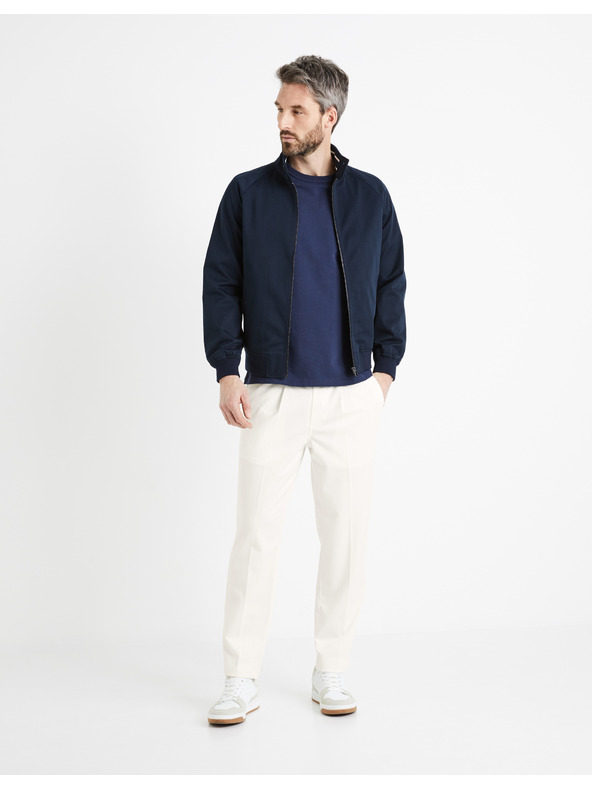 Celio Tmavomodrá pánska bunda na zips Celio Ducotone