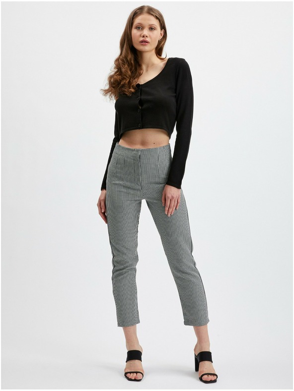 Orsay Čierne dámske vzorované nohavice ORSAY