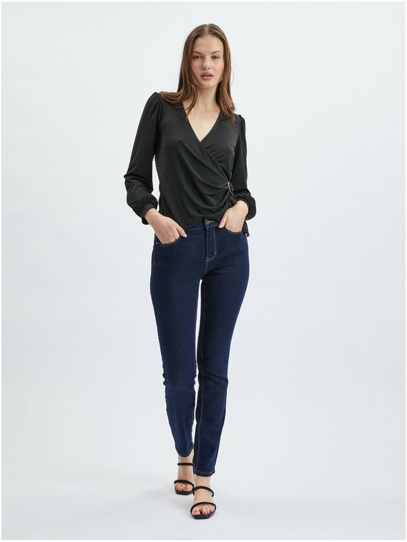 Orsay Čierna dámska zavinovací blúzka ORSAY