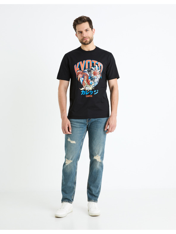 Celio Modré pánske džínsy slim fit Celio Fostroy