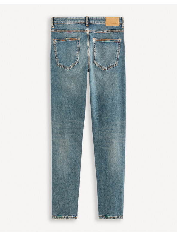 Celio Modré pánske džínsy slim fit Celio Fostroy