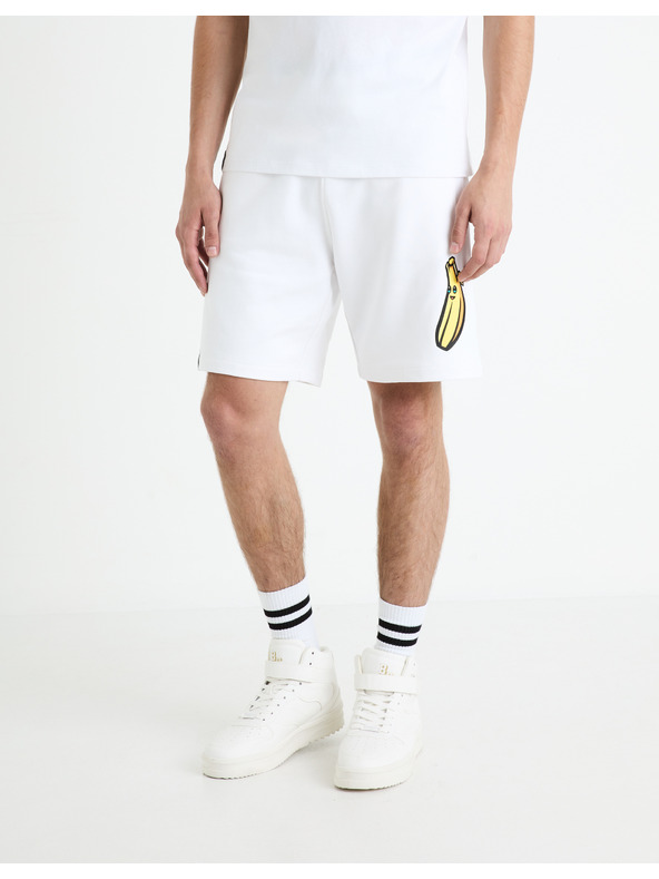 Celio Biele pánske tepláky Celio Fortnite