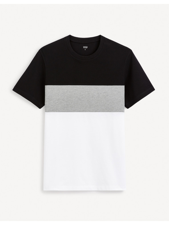 Celio Bielo-čierna pánska košeľa Celio Febloc
