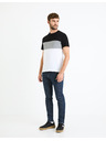 Celio Bielo-čierna pánska košeľa Celio Febloc