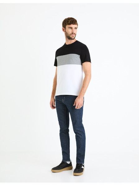 Celio Bielo-čierna pánska košeľa Celio Febloc