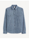 Celio Modrá pánska vrchná košeľa Celio Fadotex