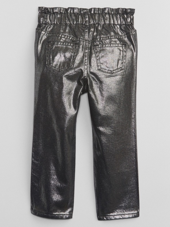 GAP Baby metalické džínsy mom GAP
