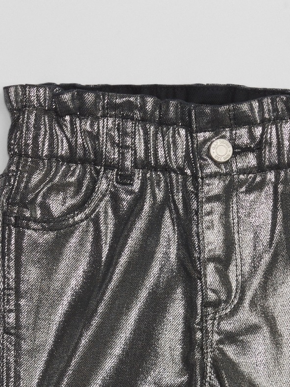 GAP Baby metalické džínsy mom GAP