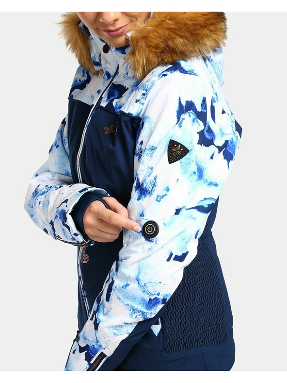 Kilpi Tmavomodrá dámska lyžiarska vyhrievaná bunda Kilpi Lena-W