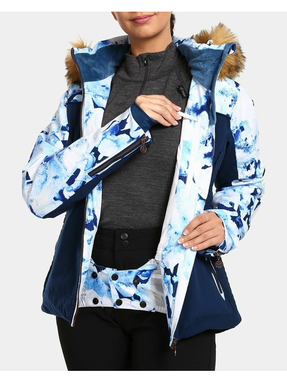 Kilpi Tmavomodrá dámska lyžiarska vyhrievaná bunda Kilpi Lena-W