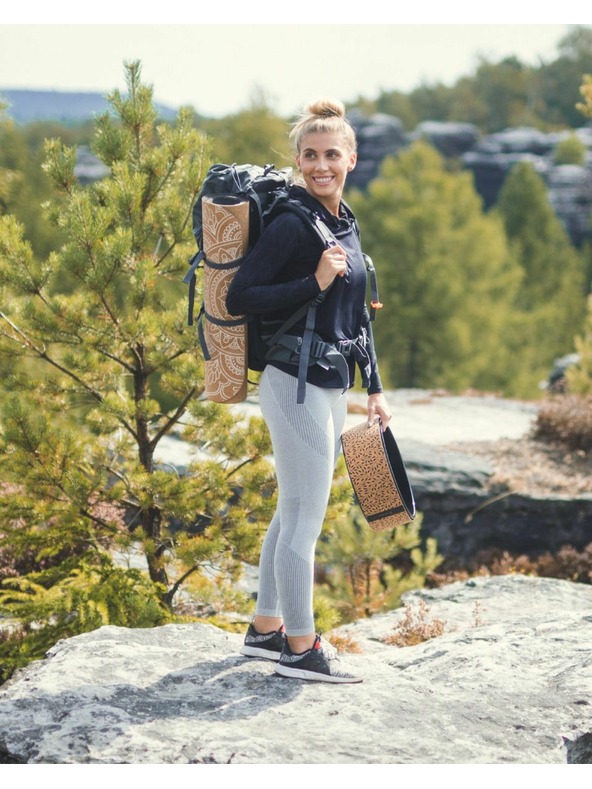 Kilpi Svetlošedé dámske športové legíny Kippi SEAMIO